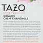 Tazo Tea - Herbal Tea Organic Calm Chamomile - Case Of 6-16 Bags