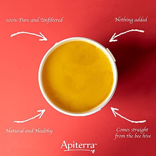 Apiterra - Raw Honey Bulk 8 Lbs Bucket Unfiltered Unpasteurized 100% Pure And Natural Wildflower Raw Honey