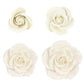 O'Creme Garden Roses Gumpaste Flower Set - White Edible Flowers For Cake Decorating - Sugar Paste Flower Decorations For Cakes,