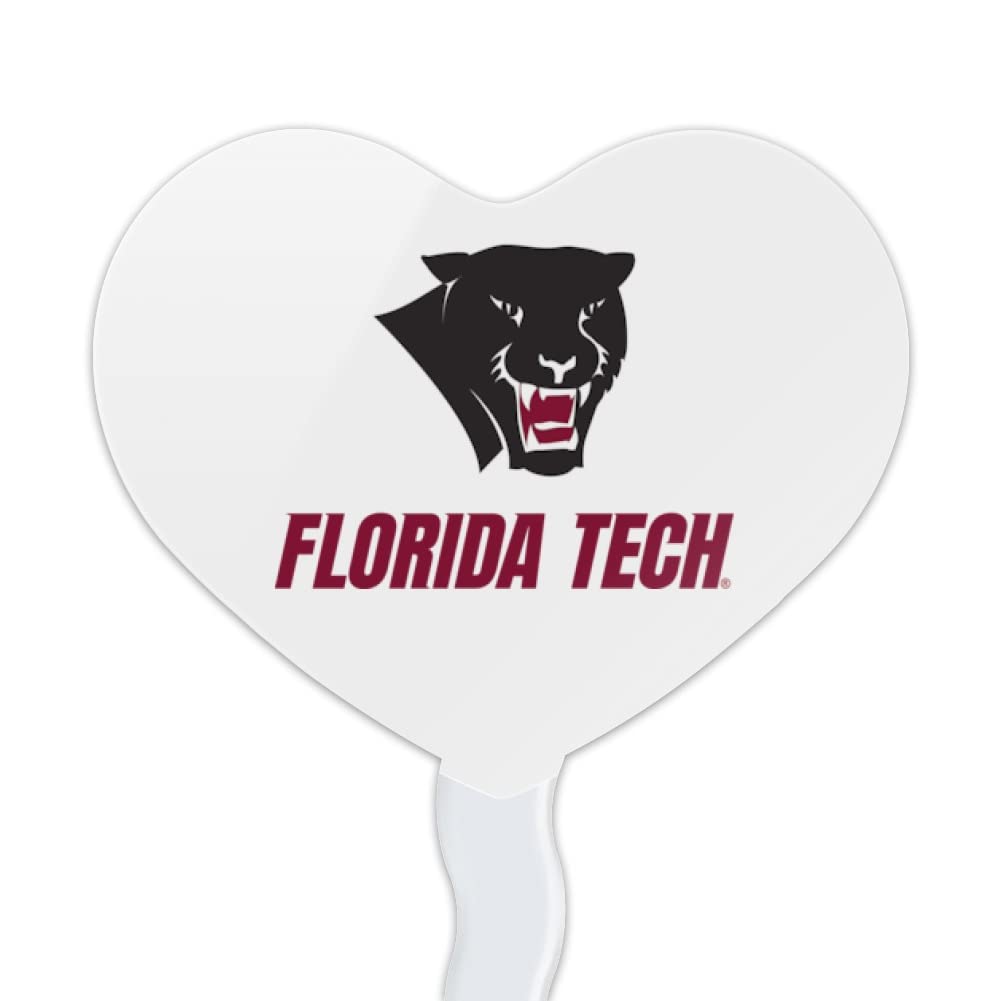 GRAPHICS & MORE Cupcake Picks Set of 6 - Acrylic Heart Love Toppers - Florida Institute of Technology