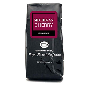 Michigan Cherry Decaf Coffee By Coffee Beanery | 12Oz Flavored Decaf Coffee Ground Medium Roast Coffee | 100% Specialty Arabica 