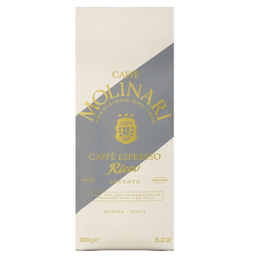 Caffè Molinari Espresso Coffee Beans, 1Kg (2.2lb), Off-White