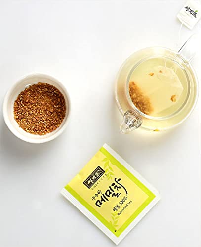 SSANGGYE Buckwheat Tea, Caffeine-free Herbal Tea, 40 Tea Bags, Hot or Cold, Made in Korea
