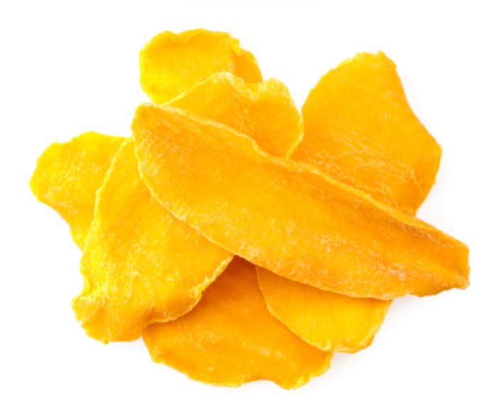 Dried Mango Slices 48 Oz - Delicious Texture Soft & Juicy Low Sugar Added Dried Mango - Naturally Ripened Mangos Dried Fruits - Gluten Free Non GMO Natural Source of Vitamin C  in Resealable Bag 3 Lbs