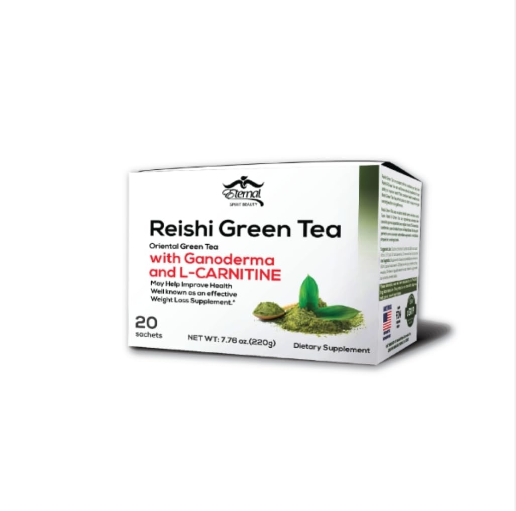 Reishi Green Tea (Oriental Green Tea) With Ganoderma And L-Canitine (1 Box) 20 Sachets