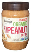 Woodstock Organic Easy Spread Peanut Butter - Crunchy - Case Of 12 - 35 Oz.