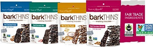 Bark Thins Snacking Chocolate Variety Pack - Milk Chocolate Peanutdark Chocolate Almond Dark Chocolate Mint Dark Chocolate Pretz
