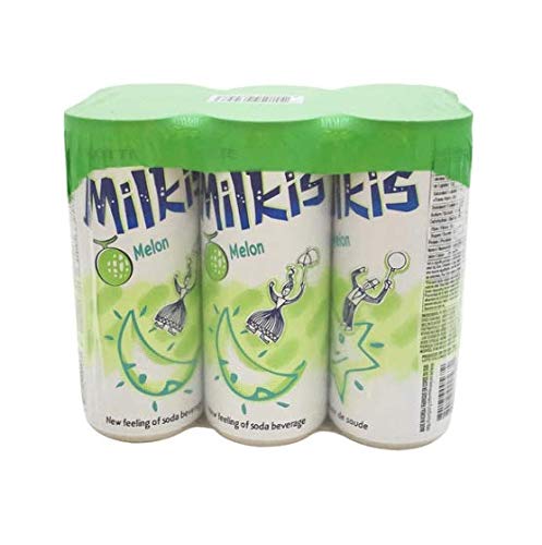Lotte Milkis Soda Beverage, Melon Flavor, 8.45 Fl Oz, Pack of 6