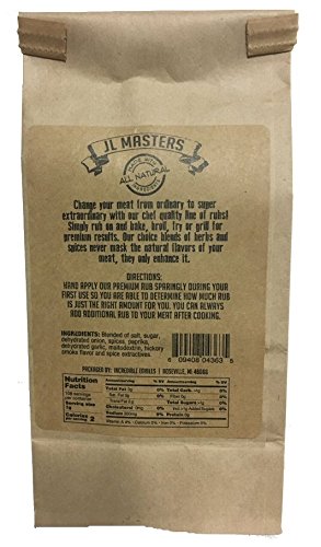 JL Masters All Natural Meat Rub for Beef - 3 Pack of 3.8oz - Flavorful Seasoning for Grilling and BBQ
