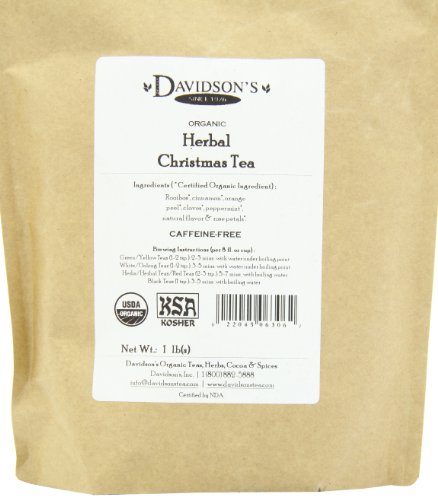 Davidsons Organics  Herbal Christmas Tea  Loose Leaf Tea  16-Ounce Bag