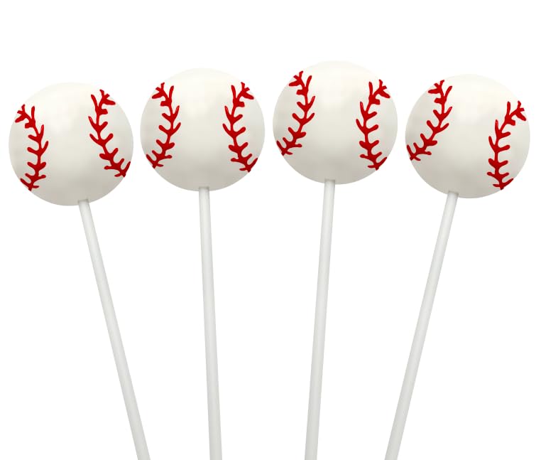 Baseball Candy Lollipops - 18 Count Individually Wrapped Suckers - Great For Baseball Party Favors - Sports Snacks - Baseball Go