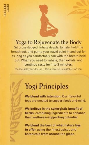 Yogi Tea Mango Ginger - Herbal Tea Bags, 16 Count, Yellow, Model 0076950205826