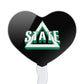 GRAPHICS & MORE Delta State Heart Cupcake Picks Set of 6 - Acrylic, One Size, Delta State University