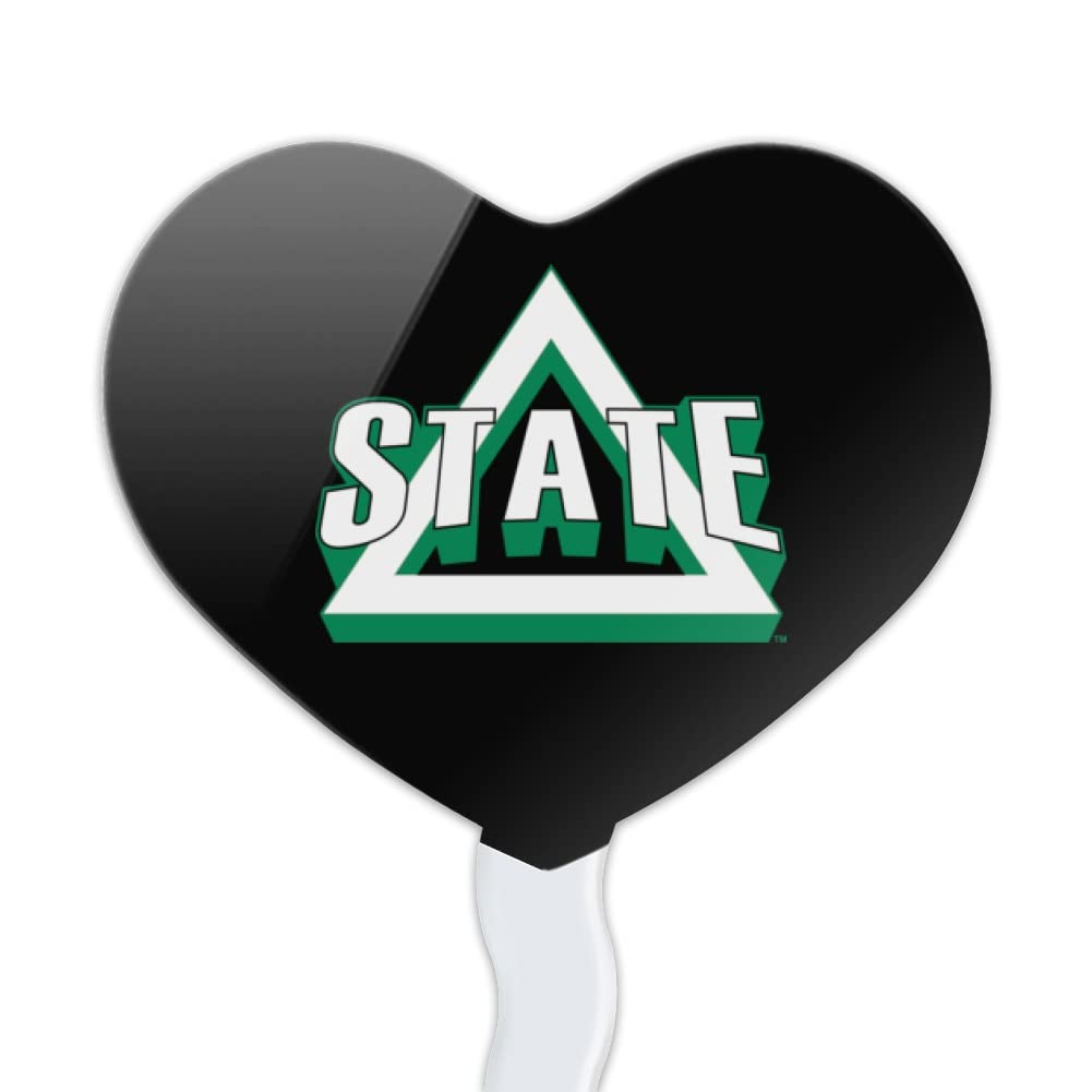 GRAPHICS & MORE Delta State Heart Cupcake Picks Set of 6 - Acrylic, One Size, Delta State University