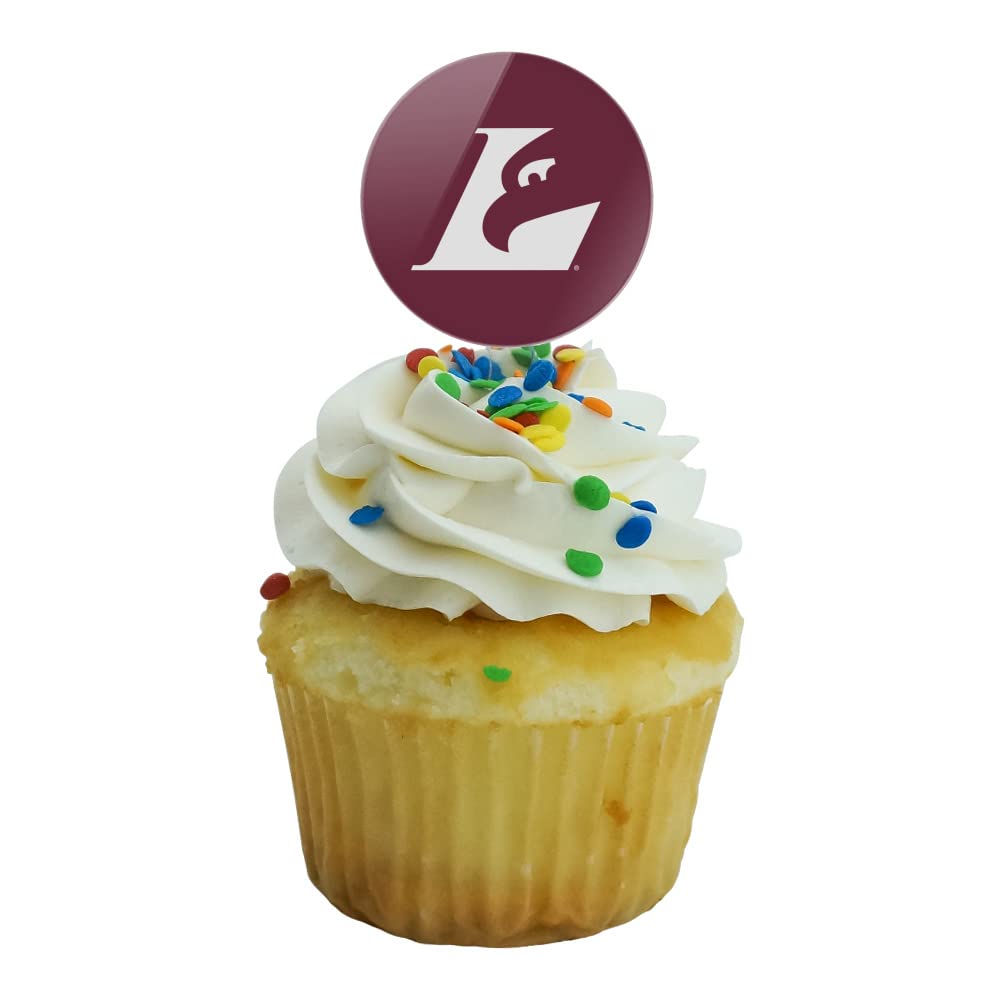 University Of Wisconsin - La Crosse University Primary Logo Cupcake Picks Toppers Decoration Set Of 6