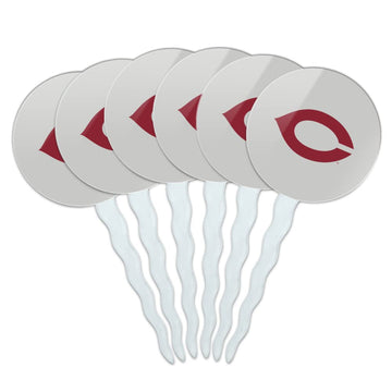 University of Chicago Secondary Logo Cupcake Picks Toppers Decoration Set of 6