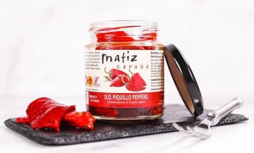 Matiz Piquillo Peppers, Denomination of Origin Lodosa, 7.6 oz, 6 Jars