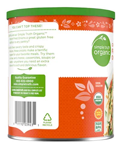 Simple Truth Organic Crispy French Fried Onions, 6 oz (Pack of 2) - Perfect Topping for Salads, Casseroles & More