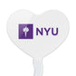 GRAPHICS & MORE Cupcake Picks Set of 6, Acrylic, New York University Heart Decoration, Model CUPT.HRT.ACR.6PK.CLCNYU500B