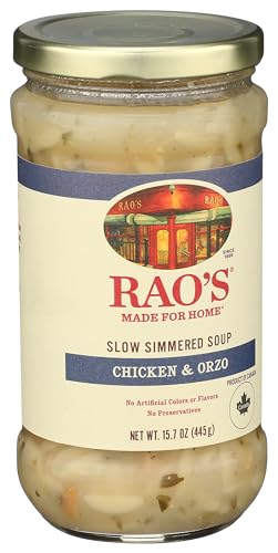 Raos Made for Home Chicken Orzo Soup  16 oz  Traditional Italian Heat and Serve Soup  Made with enhanced Quality Ingredients