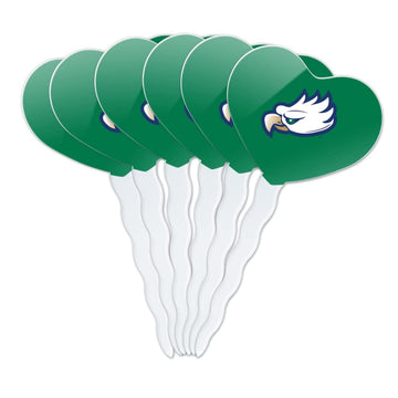 GRAPHICS & MORE Cupcake Picks Set of 6, Heart Decoration, Acrylic, Florida Gulf Coast University, One Size, Model CUPCAKE.HEART.CLCFGC.Z008422