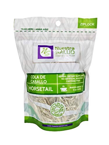 Nuestra NS Salud Horsetail Herbal Tea, 100% Natural, Caffeine Free, 30g (1.05oz) Zip-Lock Bag