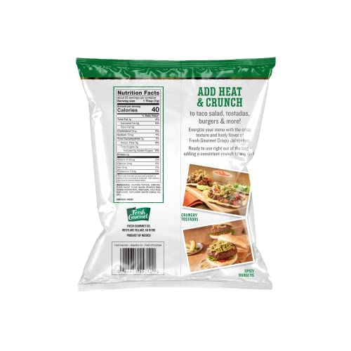 Fresh Gourmet Crispy Lightly Salted Jalapenos Low Carb |Crunchy Snack And Salad Topper 16 Ounce (Pack Of 4)