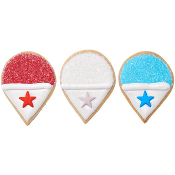 Mini Red, White, And Blue Star Edible Sugar Cake Toppers, 24 Count