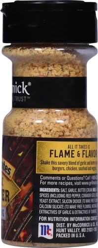 McCormick Grill Mates Garlic Butter Seasoning, 3.1 oz (Pack of 2)