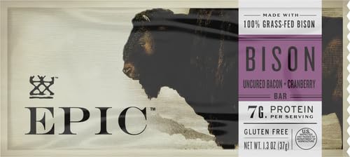 Epic Provisions, Bison Bacon Cranberry Bar, 1.3 Ounce