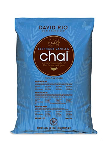 David Rio Elephant Vanilla Chai Mix For Spice Tea Or Latte, 64 Ounce (Pack Of 1)