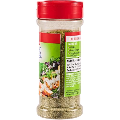 McCormick Perfect Pinch Seasoning  Green Goddess  For Adding Tangy  Herby Flavor to Chicken  Roasted Veggies  Dressings  Sauces & More  4.23 oz