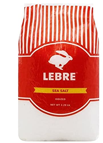 Lebre Sea Rock Salt for Barbecue, 32 Ounce, Thick Granules, Ideal for Grilling