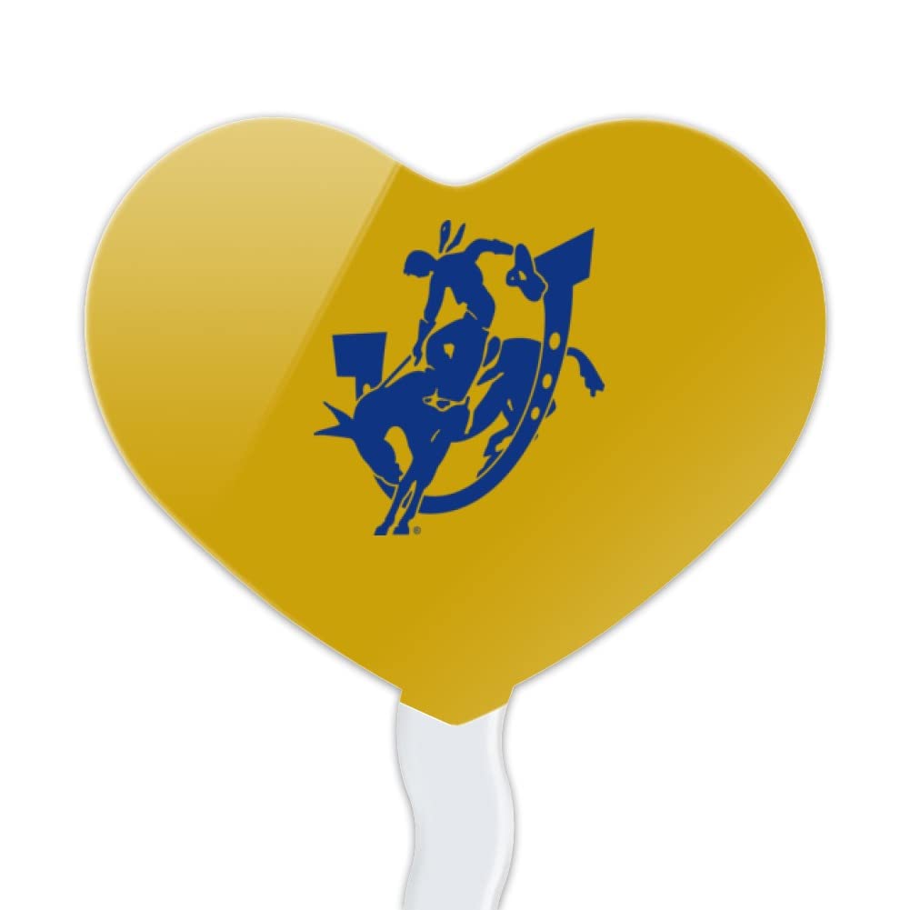 GRAPHICS & MORE Cupcake Picks Set of 6, Acrylic, Southern Arkansas University Heart Decoration, Model CUPT.HRT.ACR.6PK.CLCSAR500B