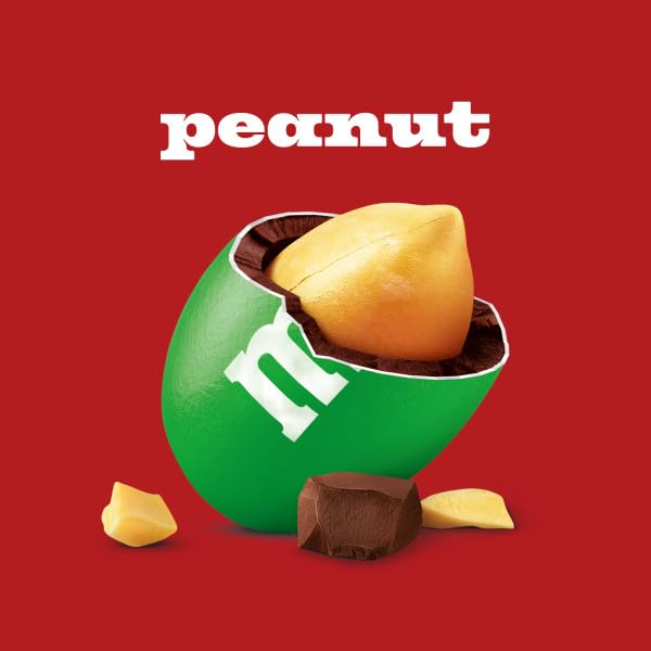 M&M S Peanut Milk Chocolate Candy, Christmas Stocking Stuffers, Bulk Christmas Candy 38 oz Bag