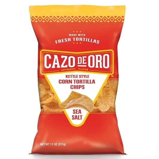 Cazo De Oro Sea Salt Tortilla Chips, 11 Ounces (Pack Of 9)