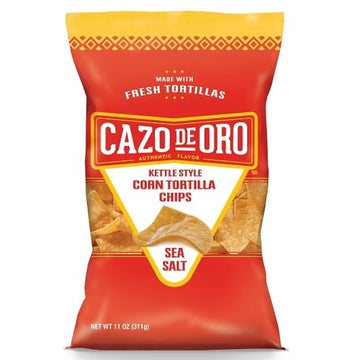 Cazo De Oro Sea Salt Tortilla Chips, 11 Ounces (Pack Of 9)