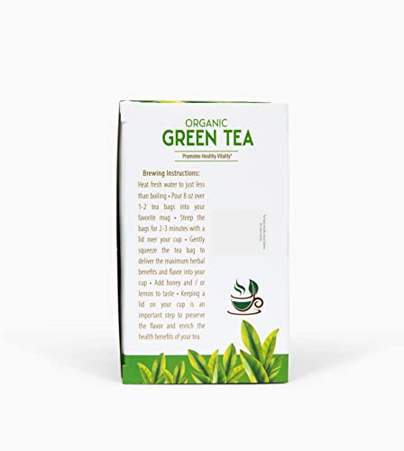 Lifestyle Awareness Organic Green Tea  Contains Caffeine  20 Count (Pack of 6)