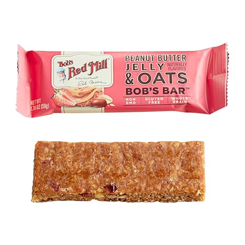 Bob's Red Mill Peanut Butter Jelly & Oats Snack Bar - 1.76 Ounce (Pack of 1) - Gluten Free, Non-GMO, Whole Grain