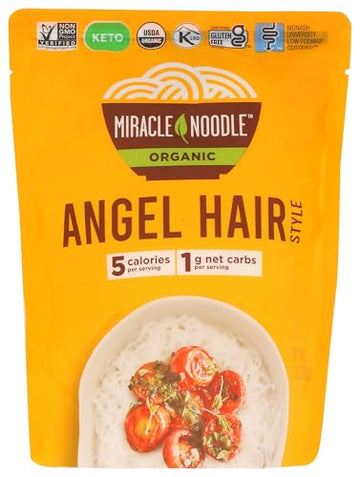 Miracle Noodle Organic Plant Based Angel Hair Noodles, 7 Oz