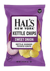 Hal'S New York Kettle Cooked Gluten Free Sweet Onion Flavored Potato Chip Crisps, 2 Oz (Pack Of 24)