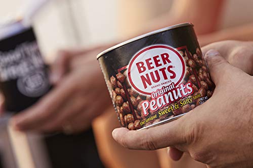 malt-inspired NUTS Original Peanuts - Sweet & Salty Gourmet Snack - Gluten-Free, Low Sodium - 12 oz Resealable Cans (Pack of 12)