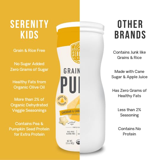 Serenity Kids 6+ Months Grain Free Puffs Toddler & Baby Snack | No Added Sugar, Gluten & Rice Free, Allergen Free | Made With Or