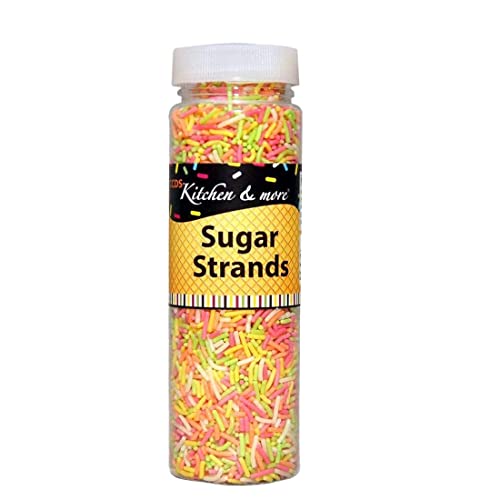 Ccds Toppings Rainbow Fancy Sugar Strands For Cake Decoration (125 Gms) Cooking Food Baking
