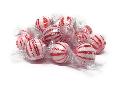 Yankee Traders Hard Candy Balls, Peppermint Striped, 2 Pound