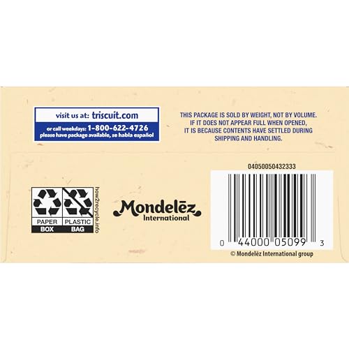 Triscuit Cracked Pepper & Olive Oil Whole Grain Wheat Crackers, Lunch Snacks, Bulk Snack Crackers, 6 - 8.5 oz Boxes