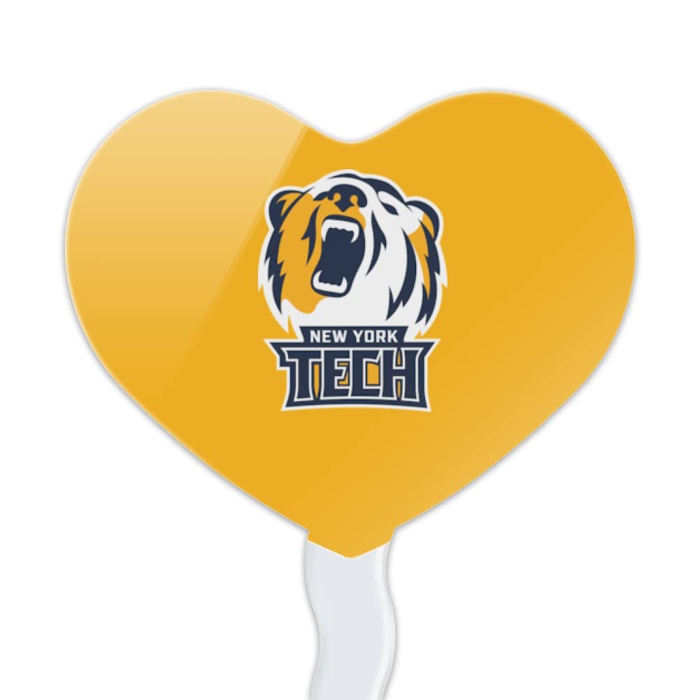 GRAPHICS & MORE Acrylic Cupcake Picks Toppers Set of 6 - New York Institute of Technology Heart Decoration