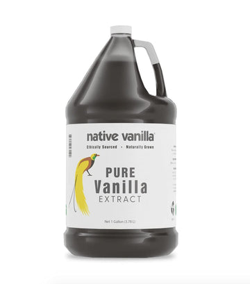 128 oz Pure Vanilla Extract - 100% Real Vanilla Extract - For Cooking, Drinks & Desserts - 100% Vegan, Sugar Free & Kosher - Non