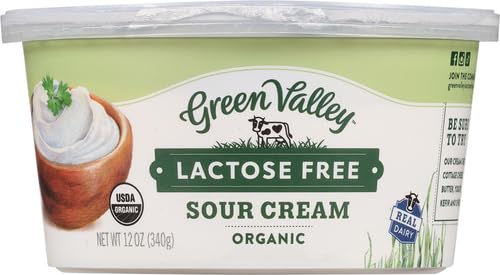Green Valley Lactose Free Organic Sour Cream, 12 Ounce tub