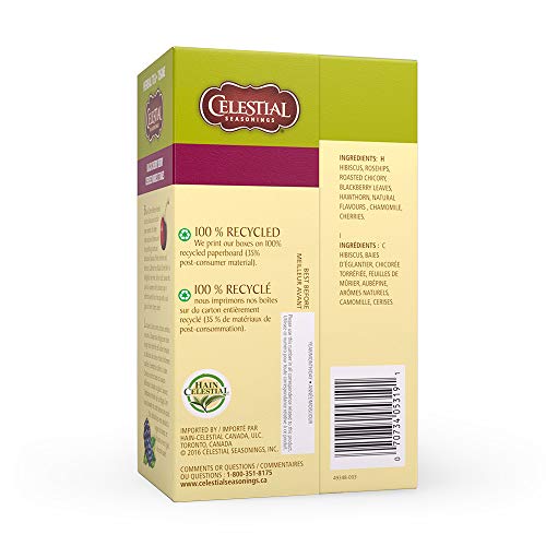 Celestial Seasonings, Tea Herb Black Cherry Berry, 20 Bg, (Pack Of 6)